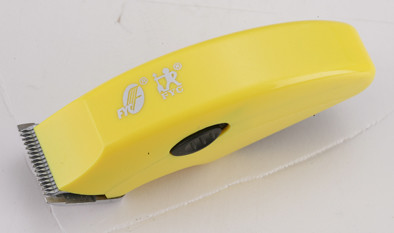 Professional Mens Battery Operated Hair Trimmer Yellow For Home / Babershop